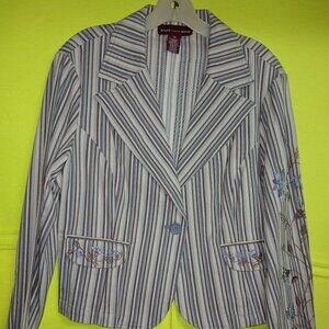 Vintage 80's  "Jones Wear Jeans" Jacket/Blazer with Embroidery, Very Nice